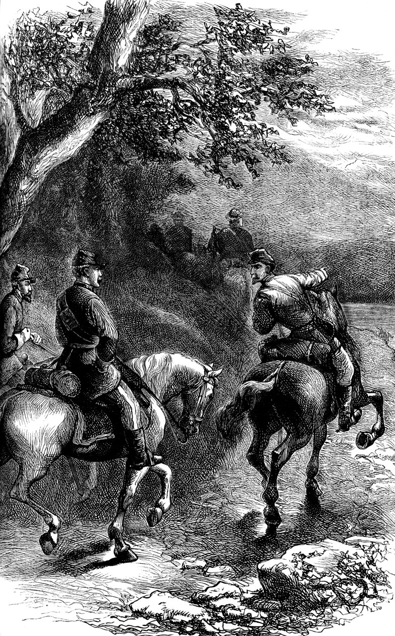 Nattmarsj på Harpers Ferry, Virginia, c1861 c1880 av Unbekannt