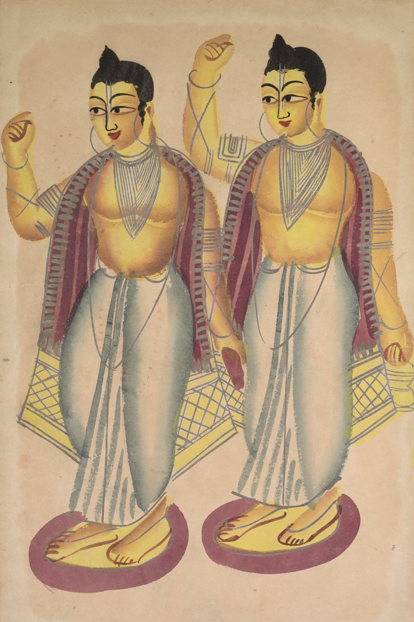 Nitai og Gaur, 1800-tallet. av Unbekannt