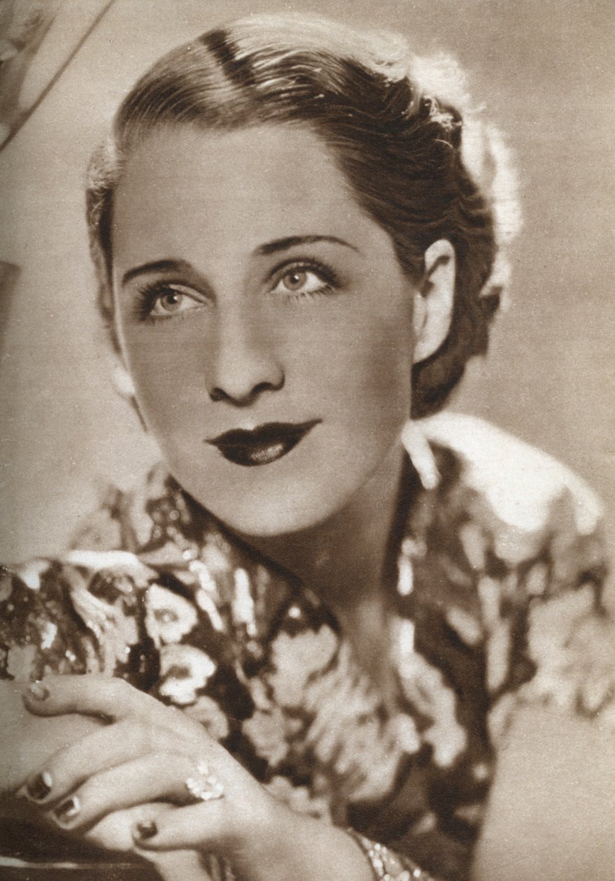 Norma Shearer , kanadiskfødt skuespillerinne, 1933 av Unbekannt