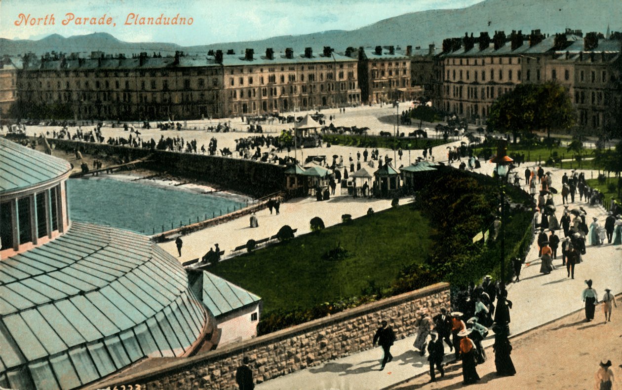 North Parade, Llandudno, slutten av 1800-begynnelsen av 1900-tallet. av Unbekannt