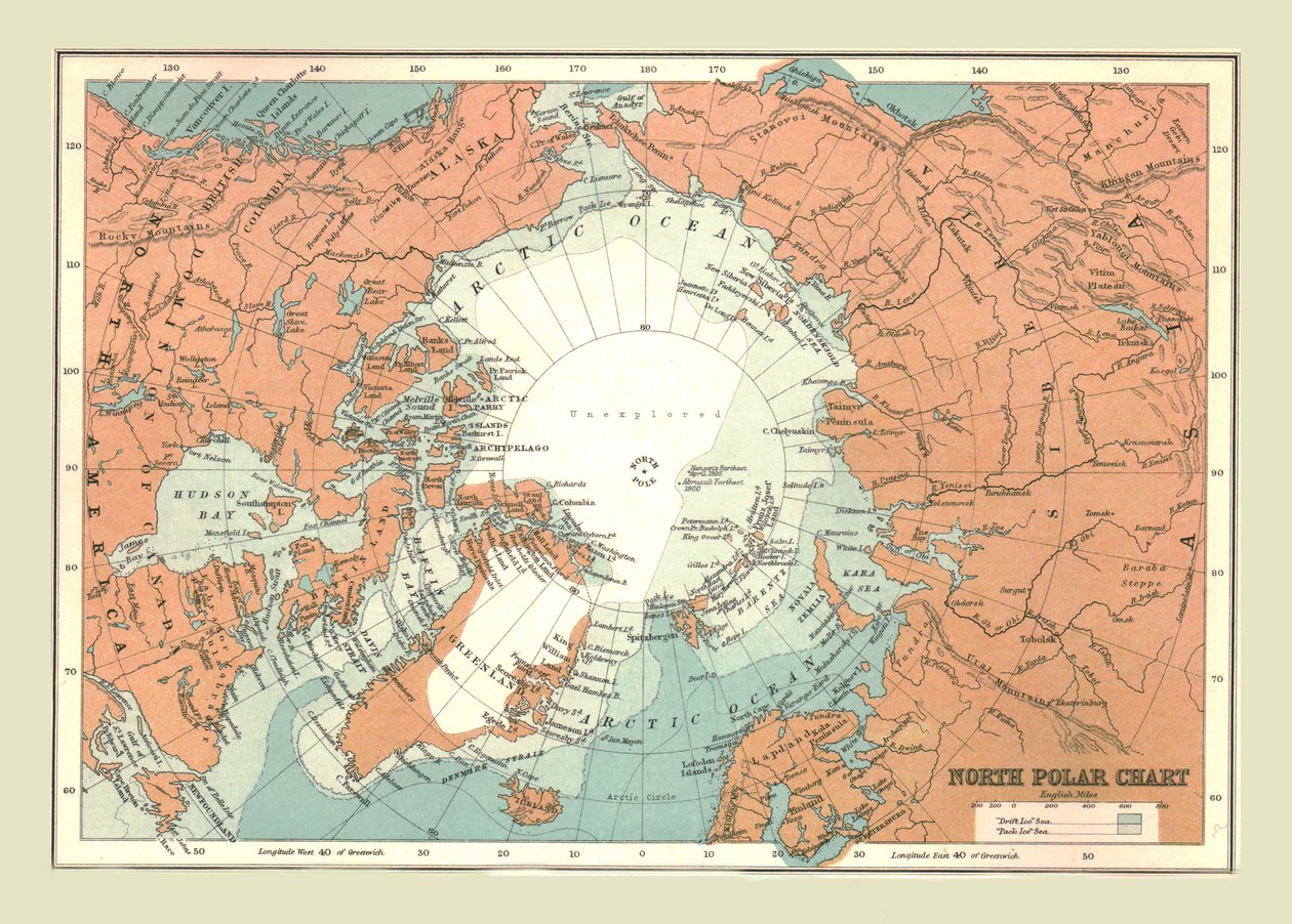 Nordpolarkartet, 1902. av Unbekannt