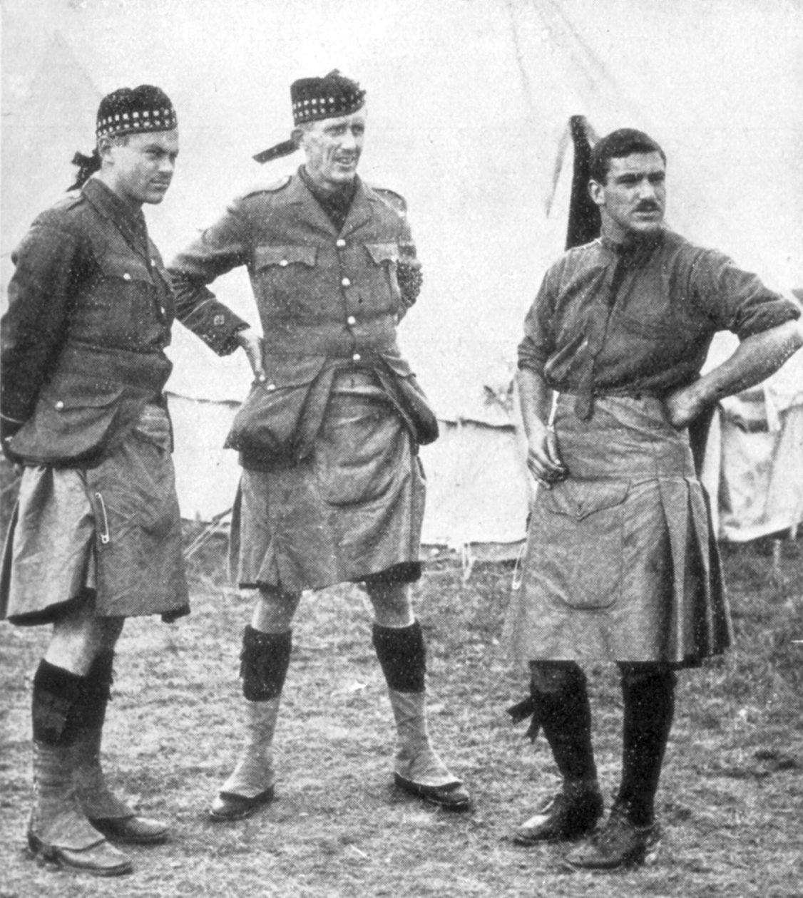 Offiserer for de kanadiske høylanderne, 1915 av Unbekannt