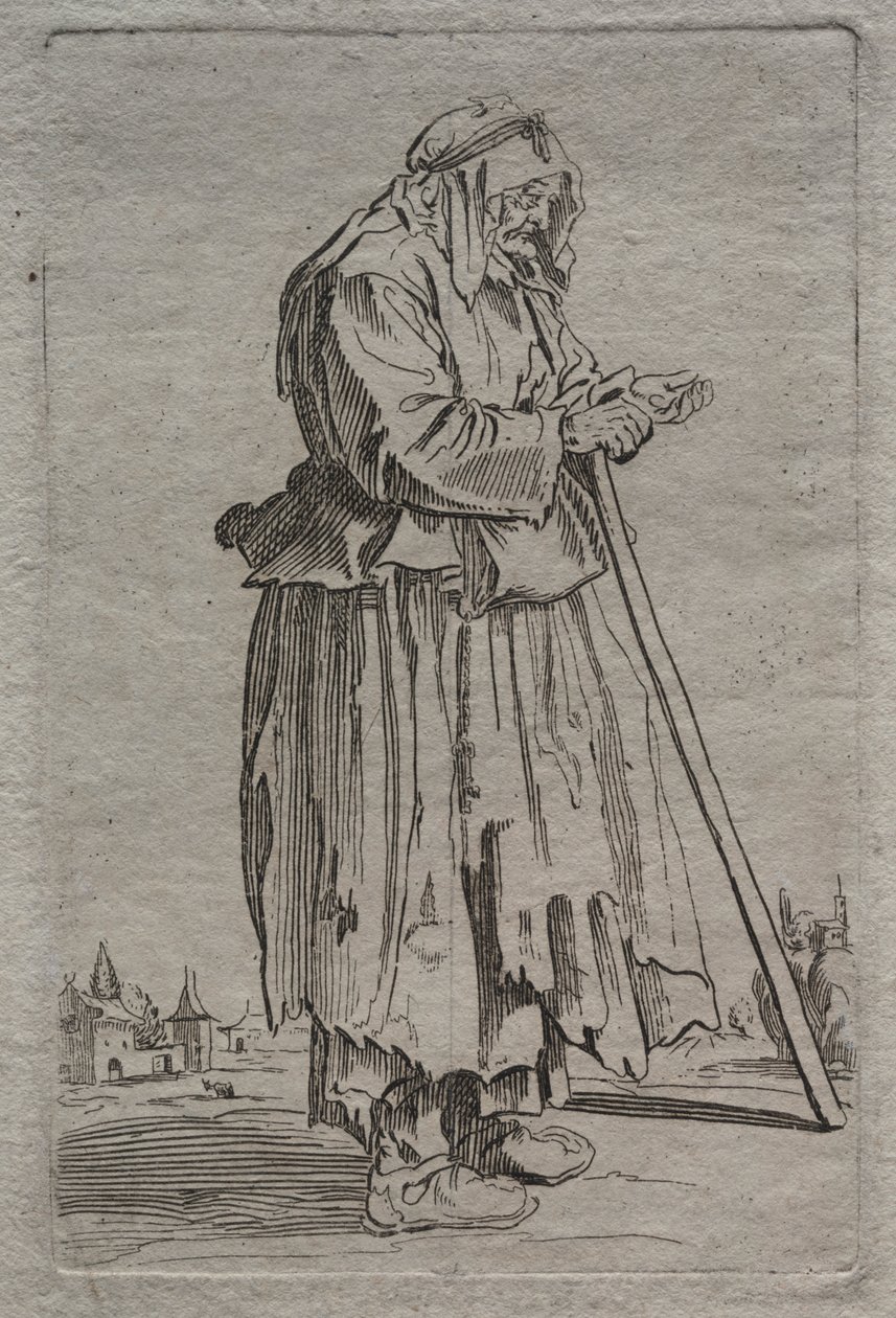 Gammel tiggerkvinne, 1600-tallet. av Unbekannt