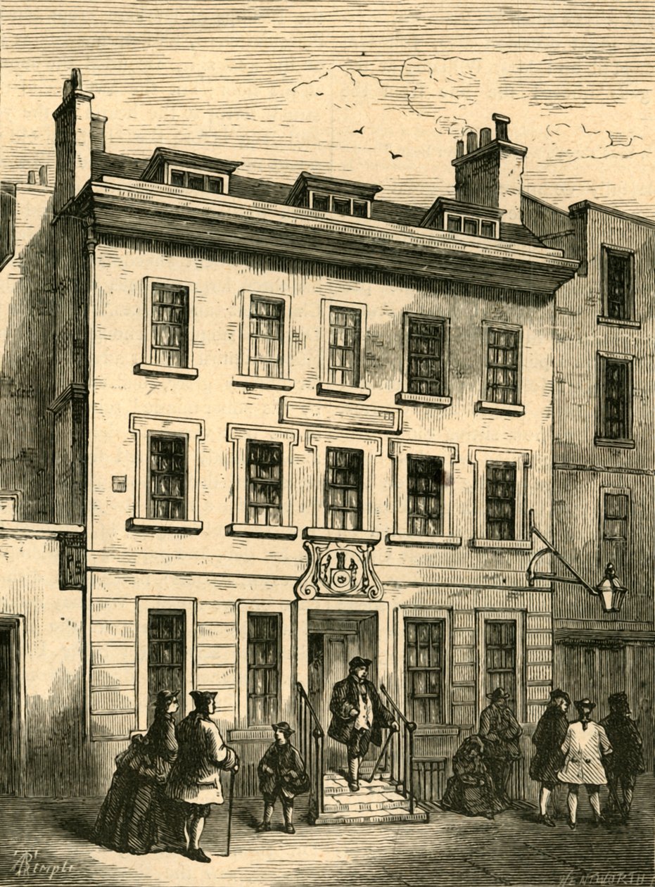 Gammelt hus står fortsatt i Bolt Court, 1897. av Unbekannt