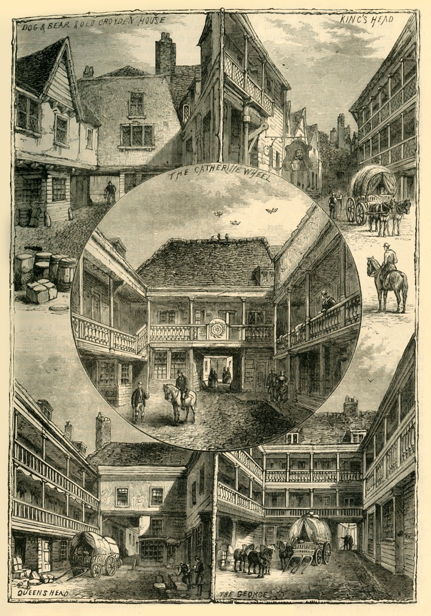 Old Inns i Southwark, c1878. av Unbekannt