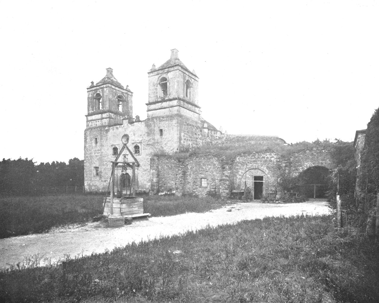 Old Spanish Mission, San Antonio, Texas, USA, ca 1900. av Unbekannt