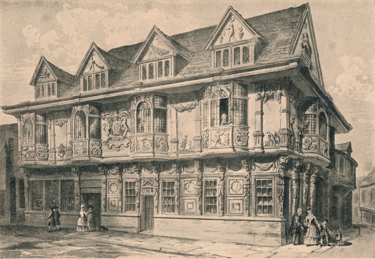 Gammelt hus i Ipswich, Suffolk, 1915 av Unbekannt