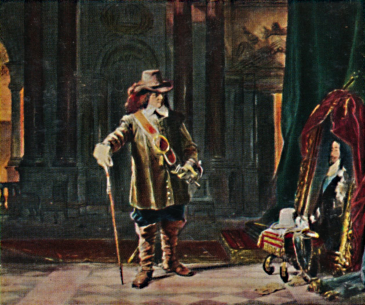 Oliver Cromwell 1599-1658. - Maleri av Schrader, 1934. av Unbekannt