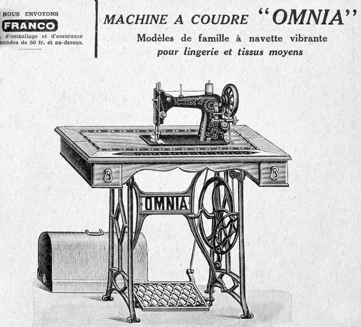 Omnia symaskiner annonse, 1900-tallet av Unbekannt