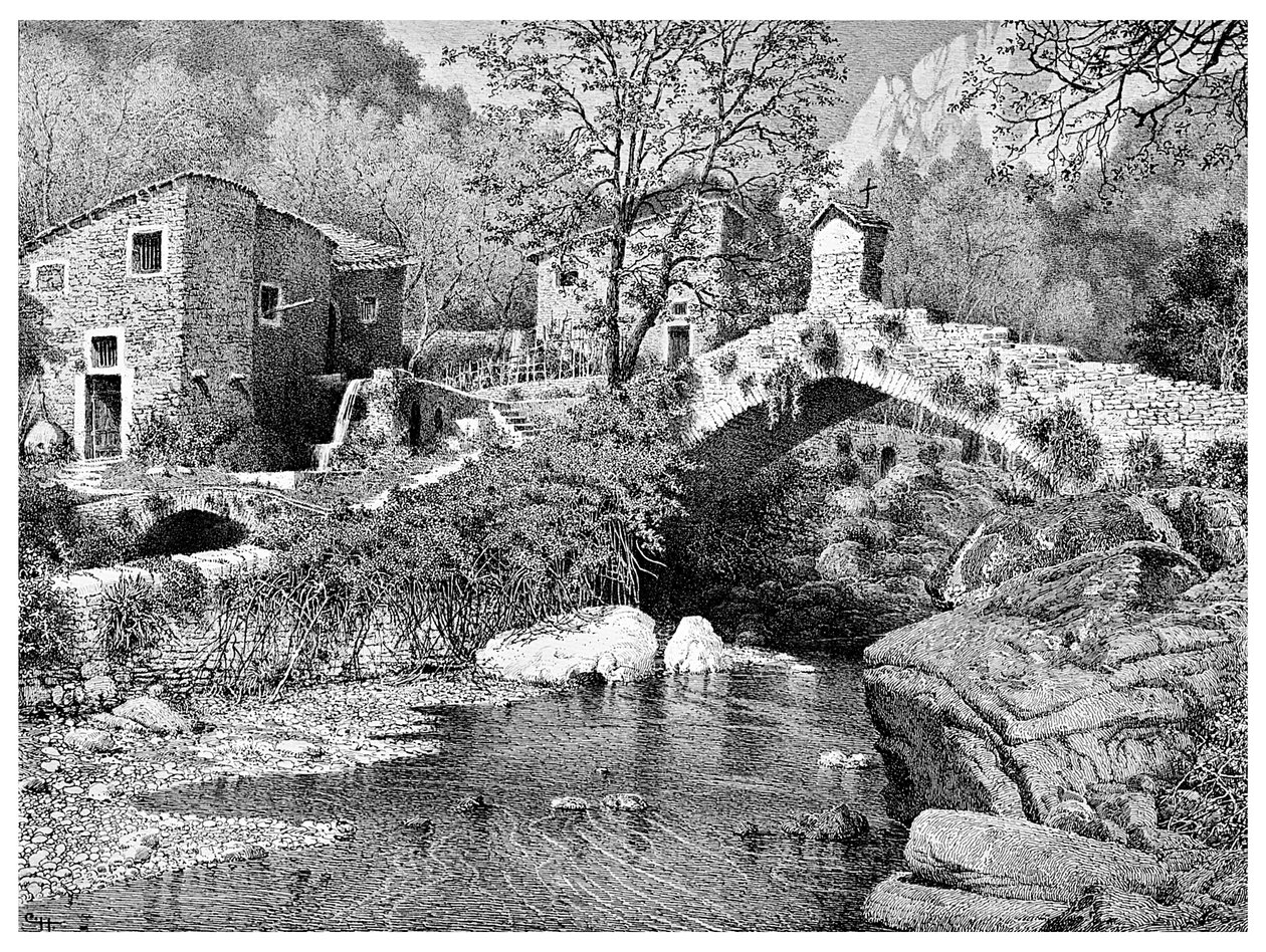På veien til Ceriana, San Remo, 1901 av Unbekannt