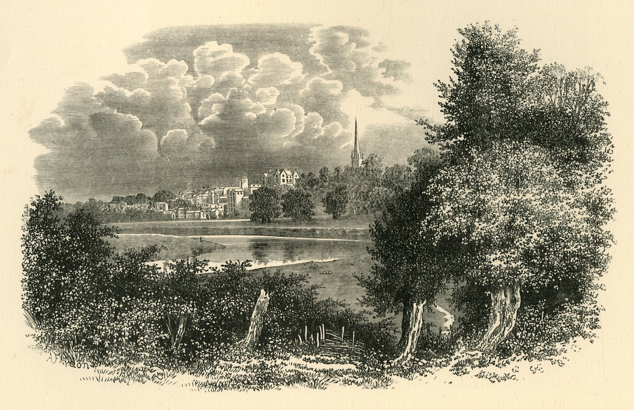 On the Wye, c1890. av Unbekannt