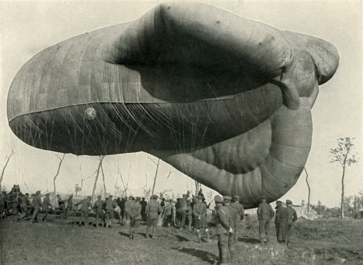 En av våre observasjonsballonger, 1919. av Unbekannt