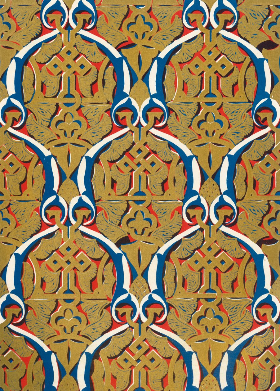 Ornamenter i paneler, Court of the Mosque, 1907. av Unbekannt