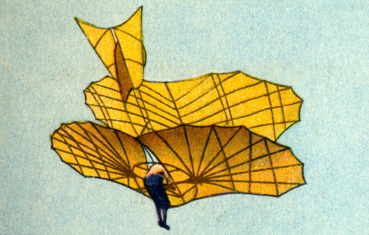 Otto Lilienthals glider, 1890-tallet, 1932. av Unbekannt