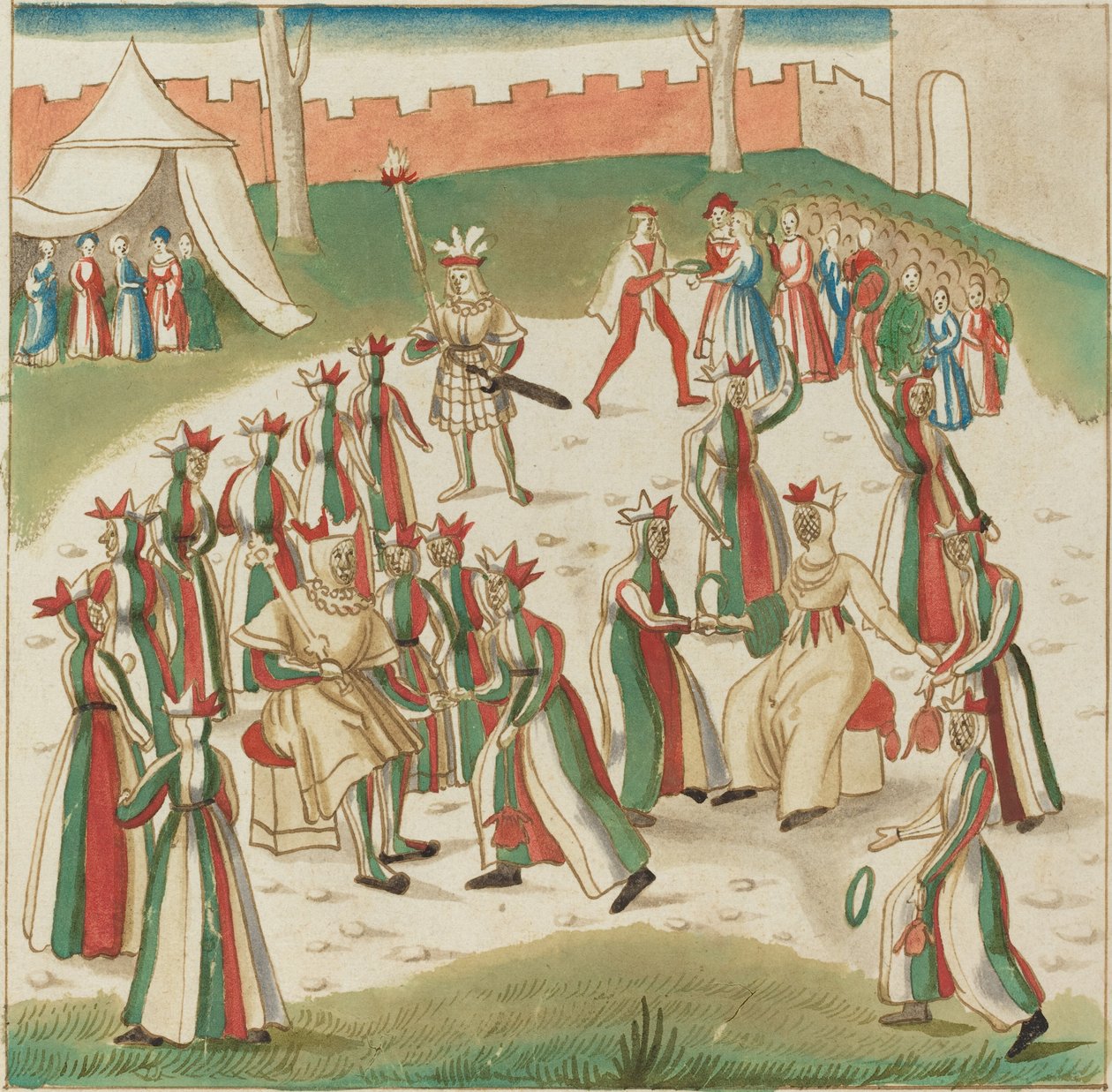 Utendørs spill, c. 1515. av Unbekannt