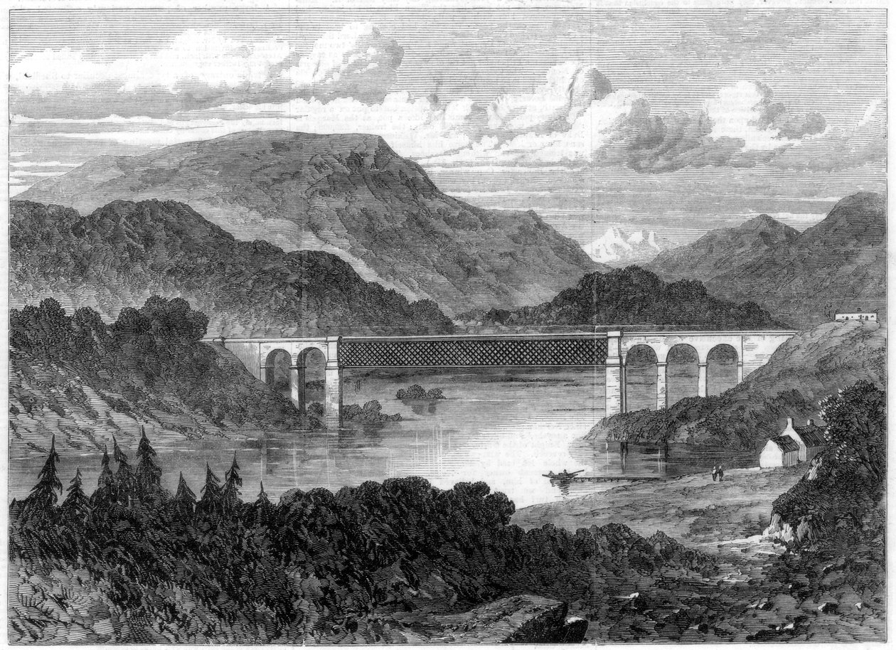 Oykel Viaduct, Sutherland Railway, 1866 av Unbekannt