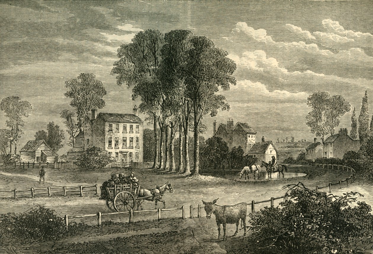Paddington Green i 1750, c1876. av Unbekannt