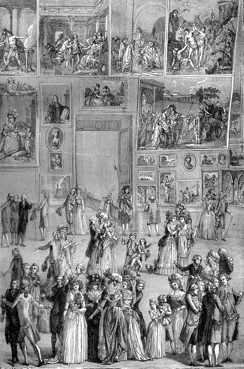 Maleriutstilling, Louvre, Paris, 1737 1882-1884 av Unbekannt