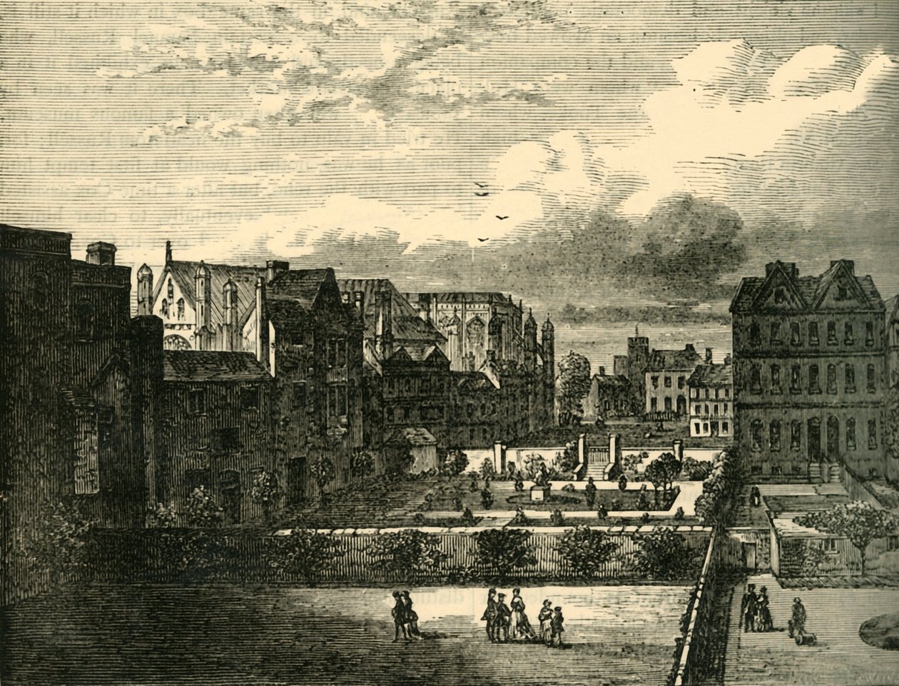 Palace Yard, fra sør, 1881. av Unbekannt