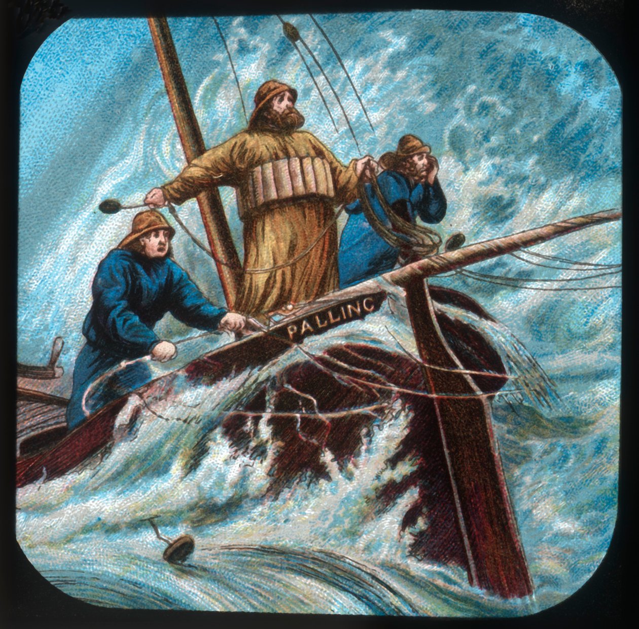 Palling Boat: Throwing the life-line, c1900. av Unbekannt