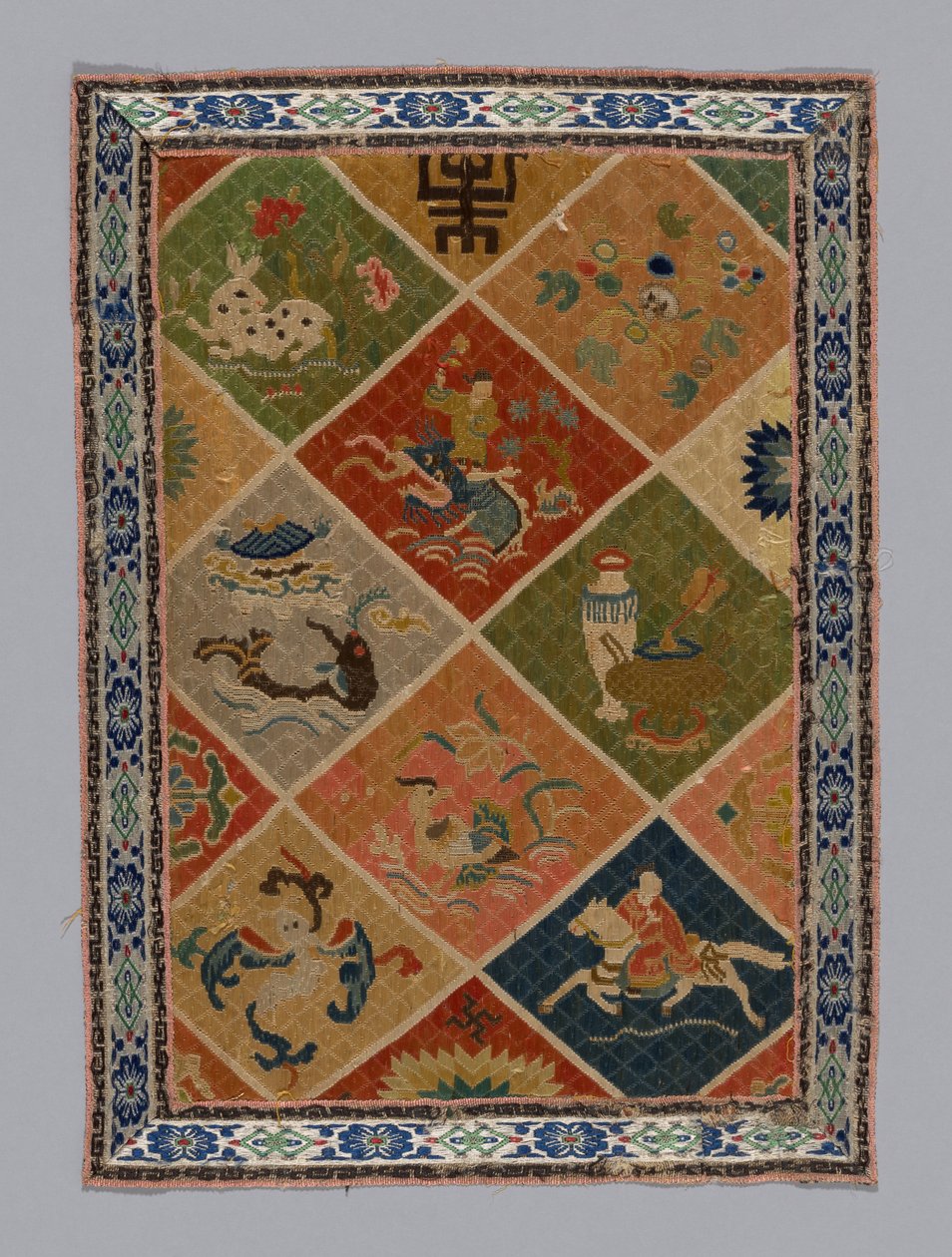 Panelkjolestoff, Kina, Qing-dynastiet 1644-1911, 18751900. av Unbekannt