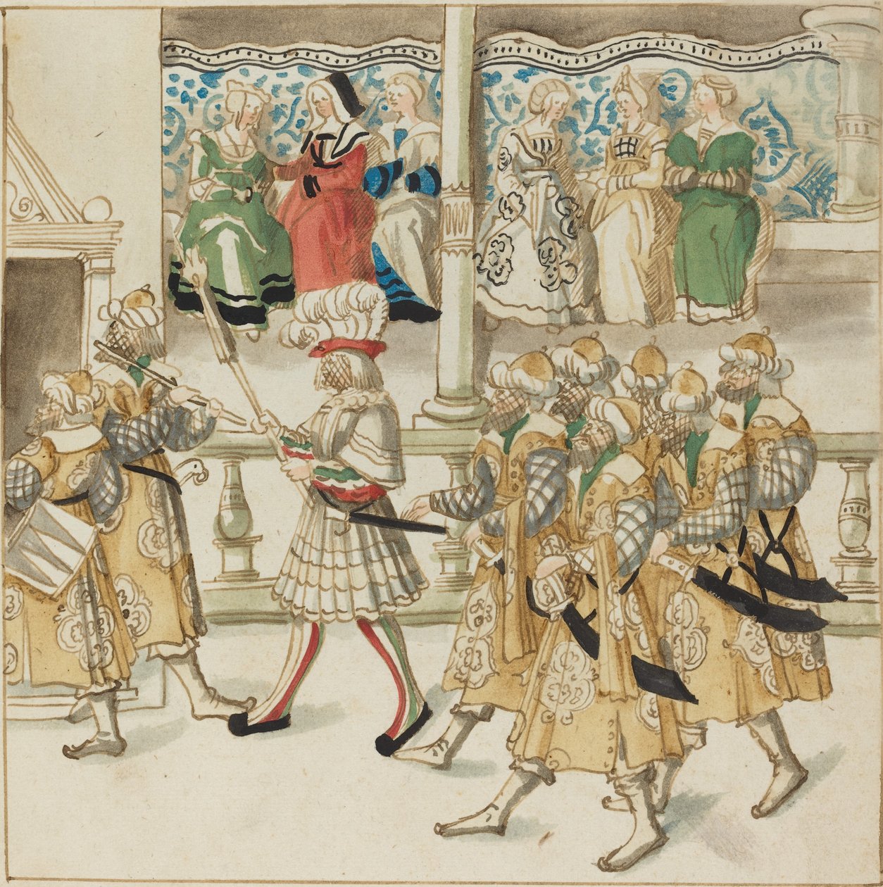 Paraderende riddere i orientalsk kostyme, ca. 1515. av Unbekannt