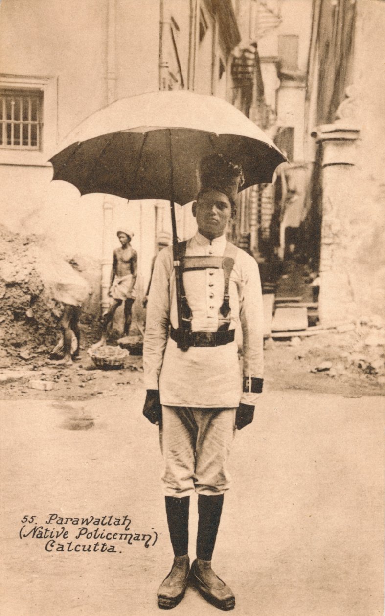 Parawallah innfødt politimann Calcutta, ca 1900 av Unbekannt