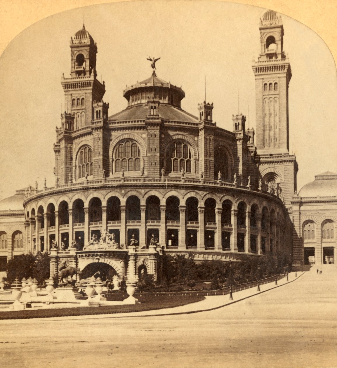 Paris, Trocadero-palasset, ca 1900. av Unbekannt