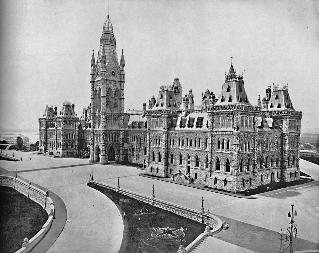 Parlamentsbygninger, Ottawa, Canada, c1897. av Unbekannt