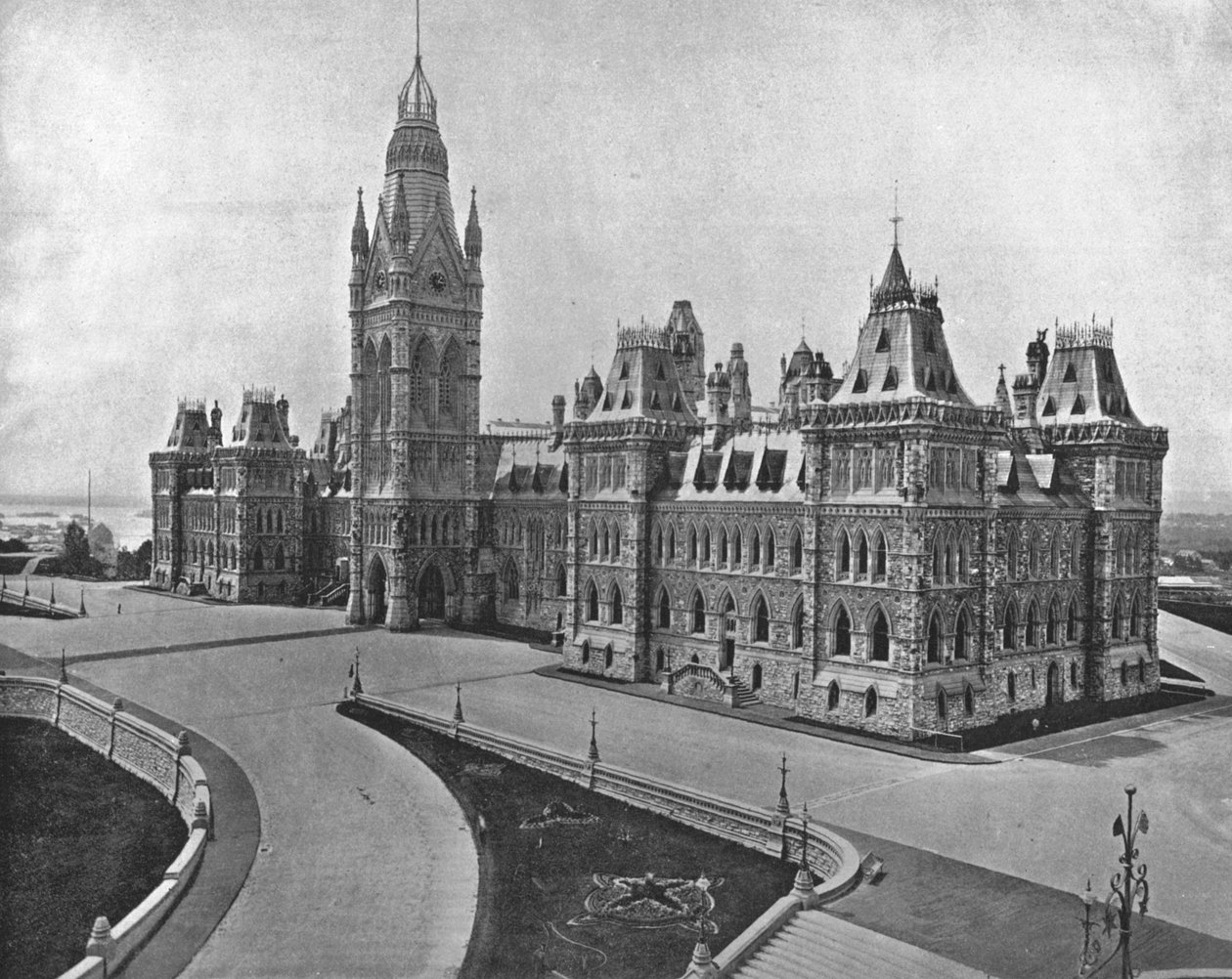 Parlamentsbygninger, Ottawa, Canada, c1900. av Unbekannt