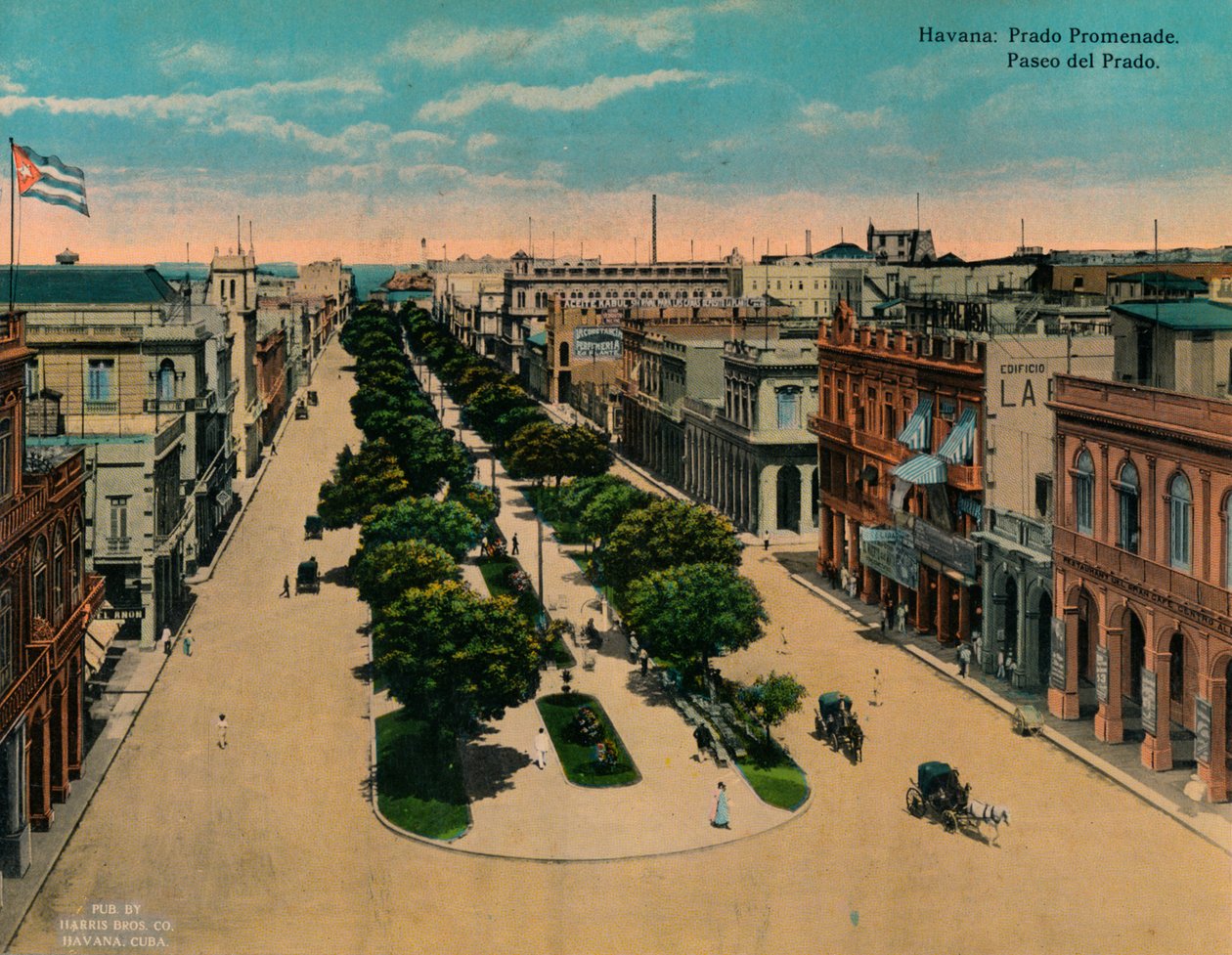 Paseo del Prado, Havana, Cuba, c1920 av Unbekannt