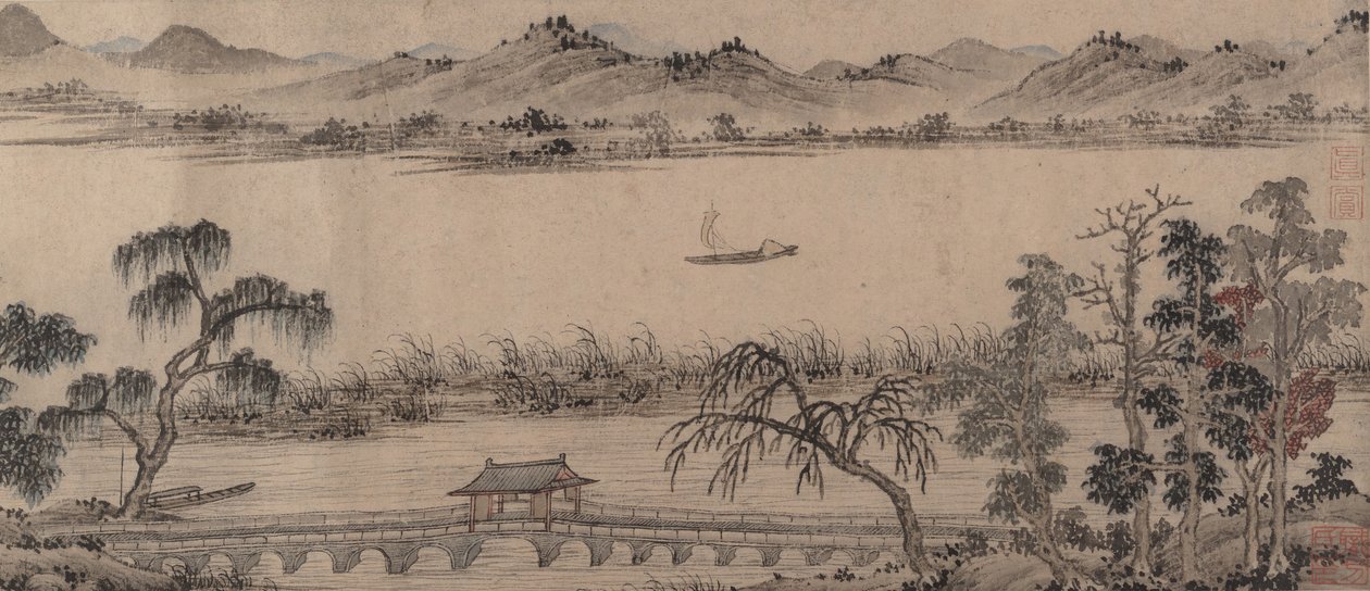 Paviljongen til Hovering Rainbow Bridge, 1500-tallet. av Unbekannt