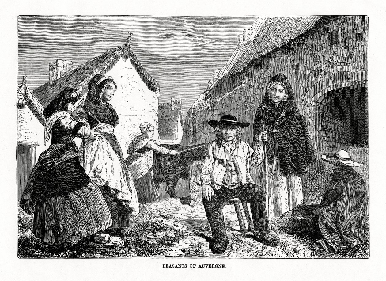 Bønder i Auvergne, Frankrike, 1800-tallet av Unbekannt