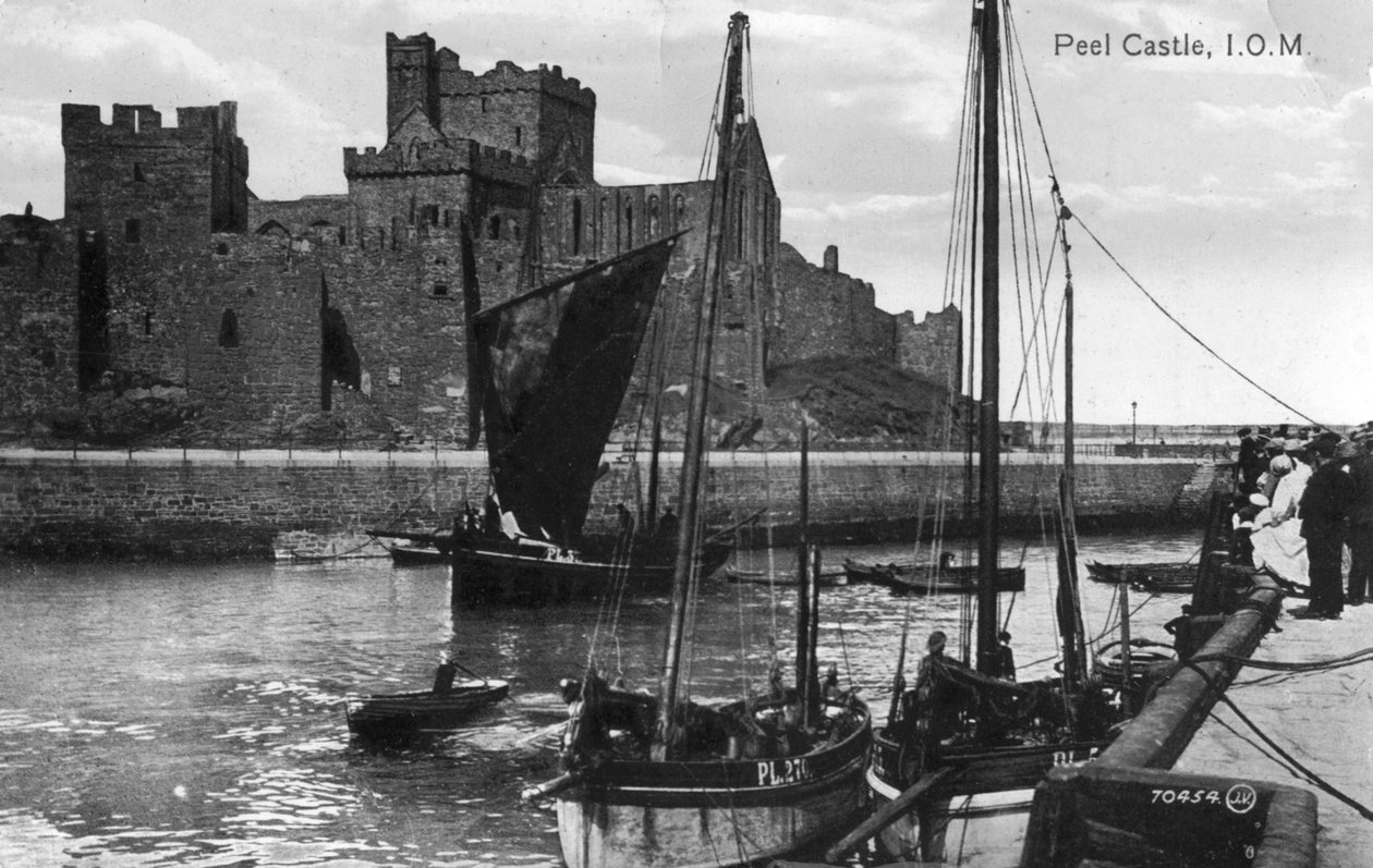 Peel castle, Isle of Man, 1900-tallet av Unbekannt