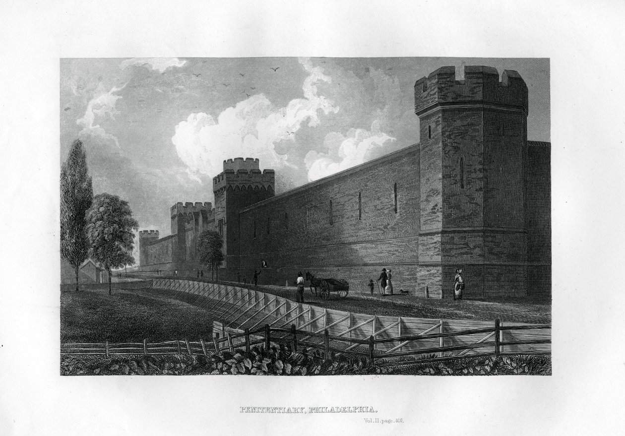 Penitentiary, Philadelphia, Pennsylvania, USA, 1855 av Unbekannt