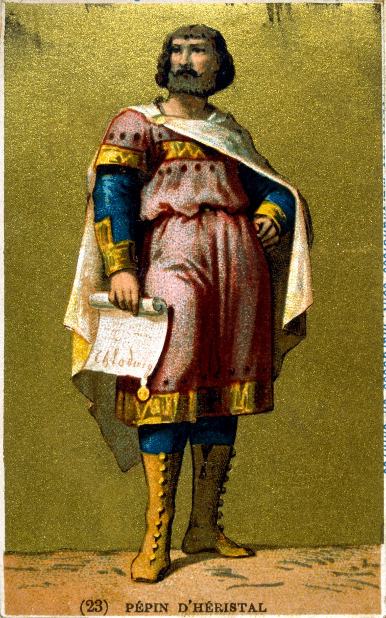 Pepin dHeristal, frankisk hersker, 1800-tallet av Unbekannt