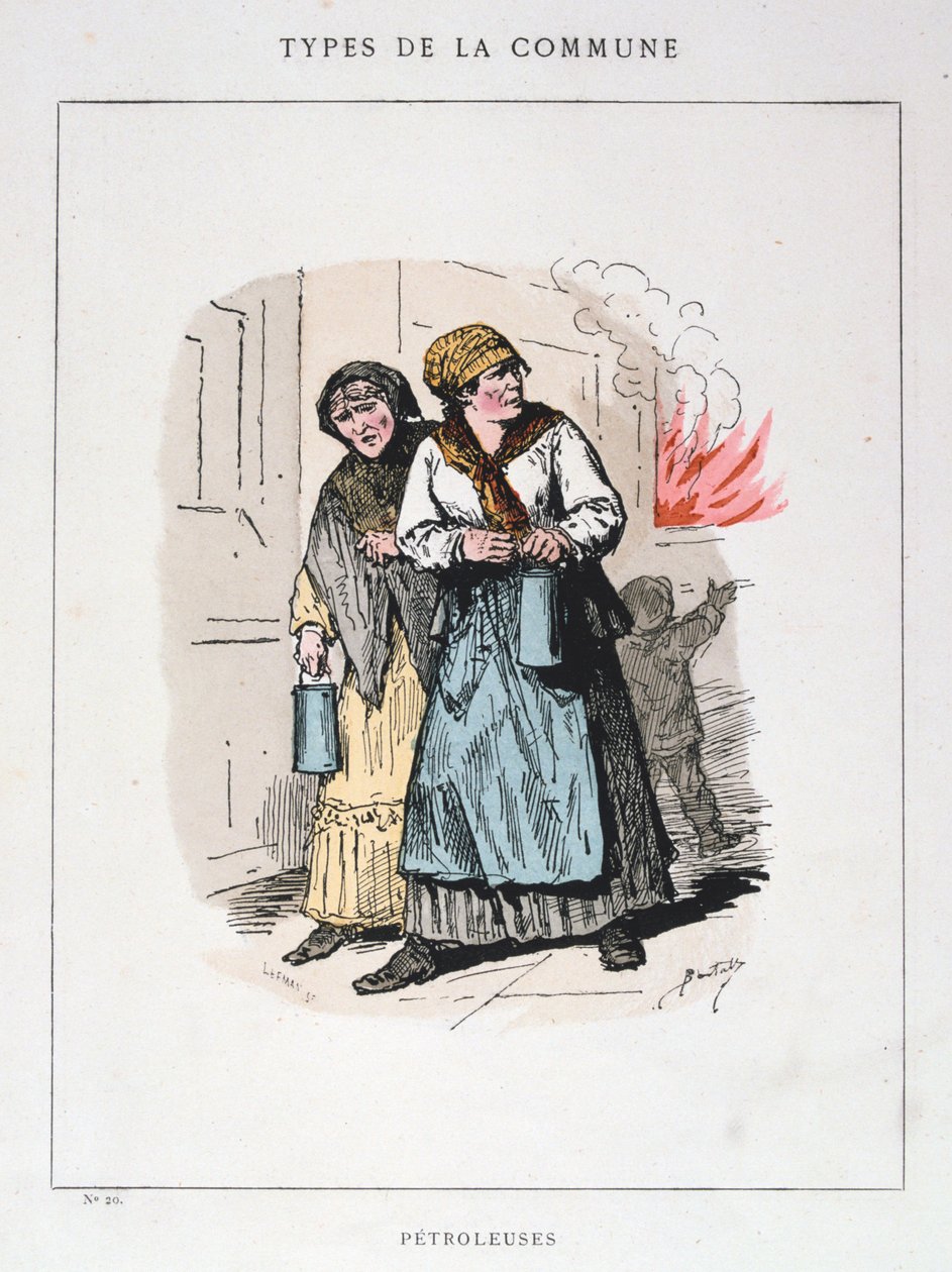 Petroleuses, Paris kommune, 1871. av Unbekannt