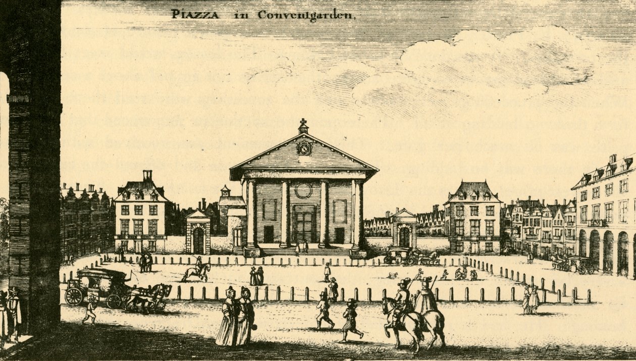 Piazza i Covent Garden, 1700-tallet, 1925. av Unbekannt