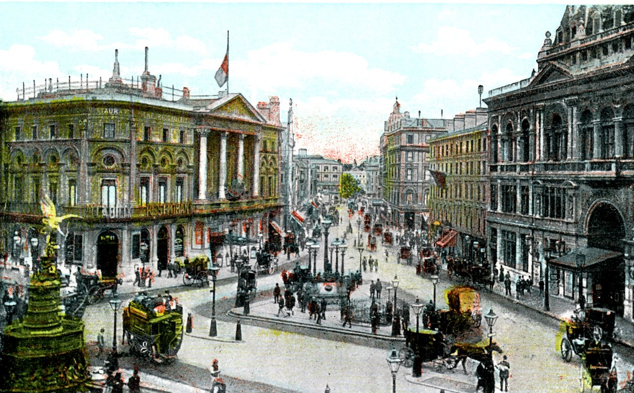 Piccadilly Circus, London, 1900-tallet av Unbekannt