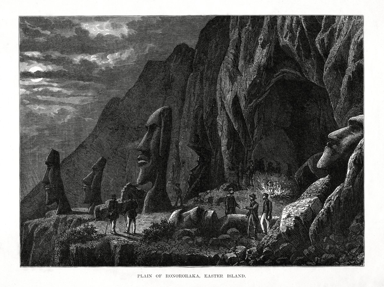 Plain of Ronororaka, Påskeøya, 1877 av Unbekannt