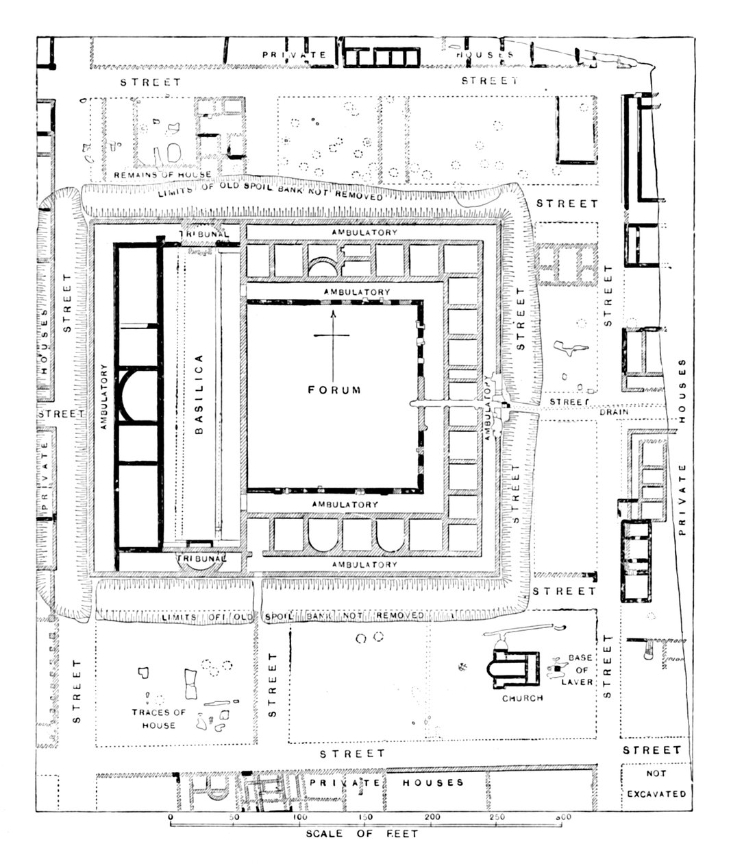 Plan for Forum, Silchester, 1902 av Unbekannt