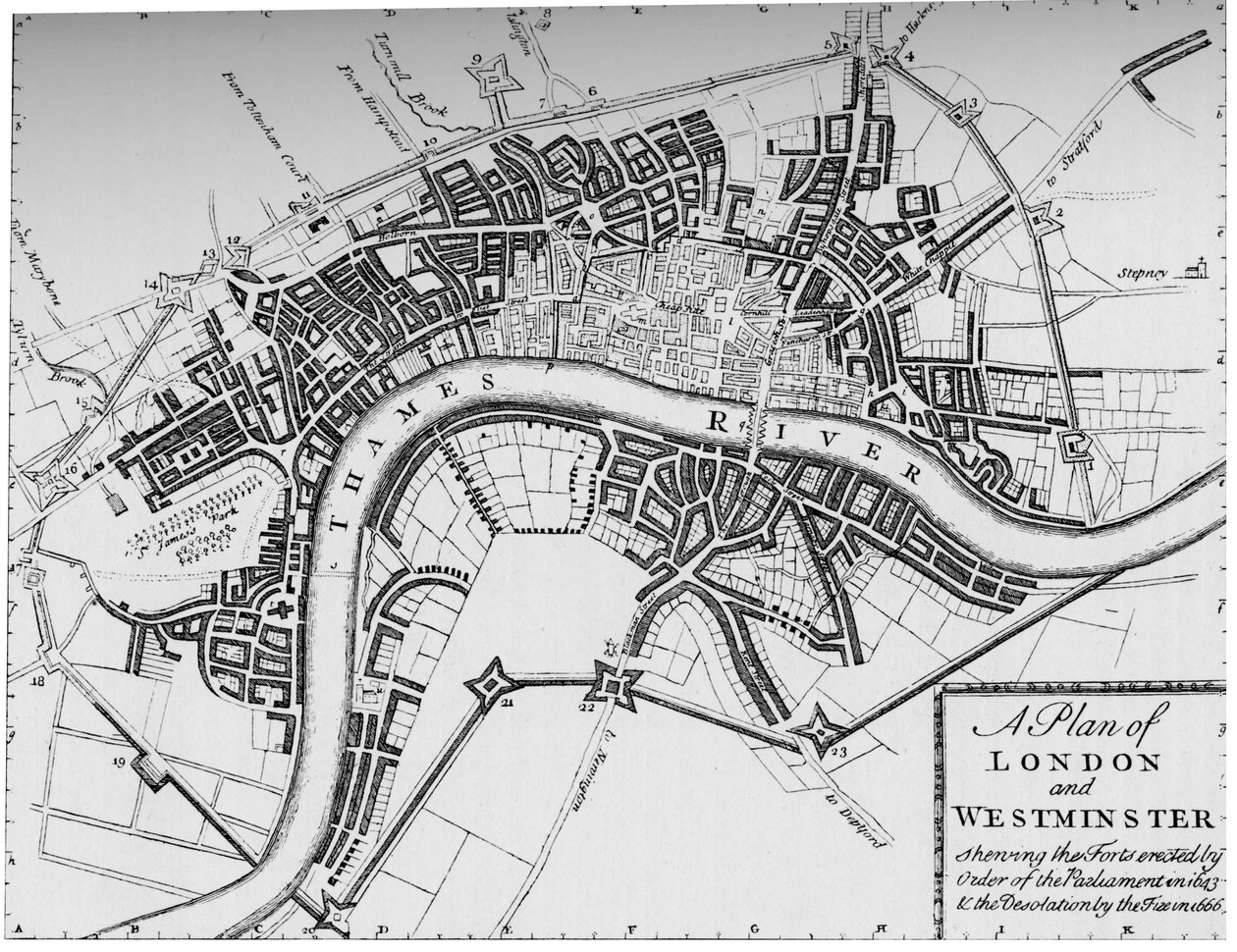 Plan over London og Westminster, 1749 1903 av Unbekannt