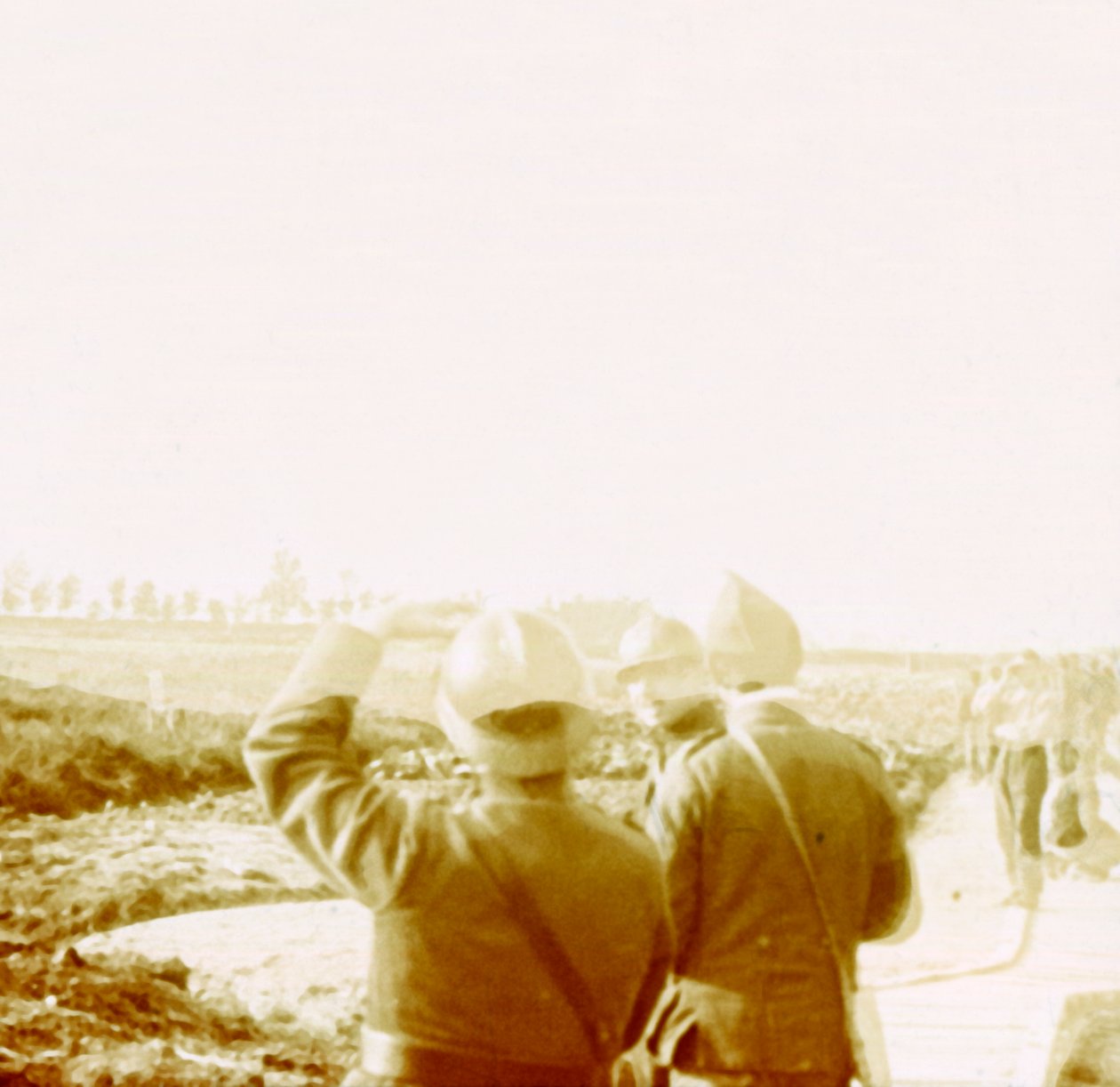 Fly over skyttergraver, Ramskapelle, Belgia, c1914-c1918 av Unbekannt