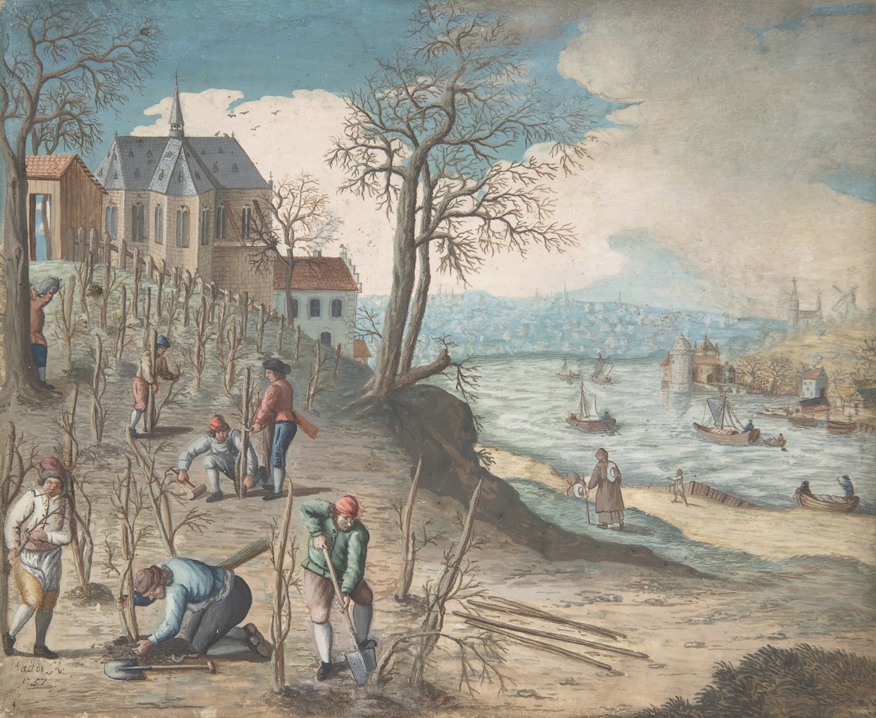 Planting Trees, 1700-tallet. av Unbekannt