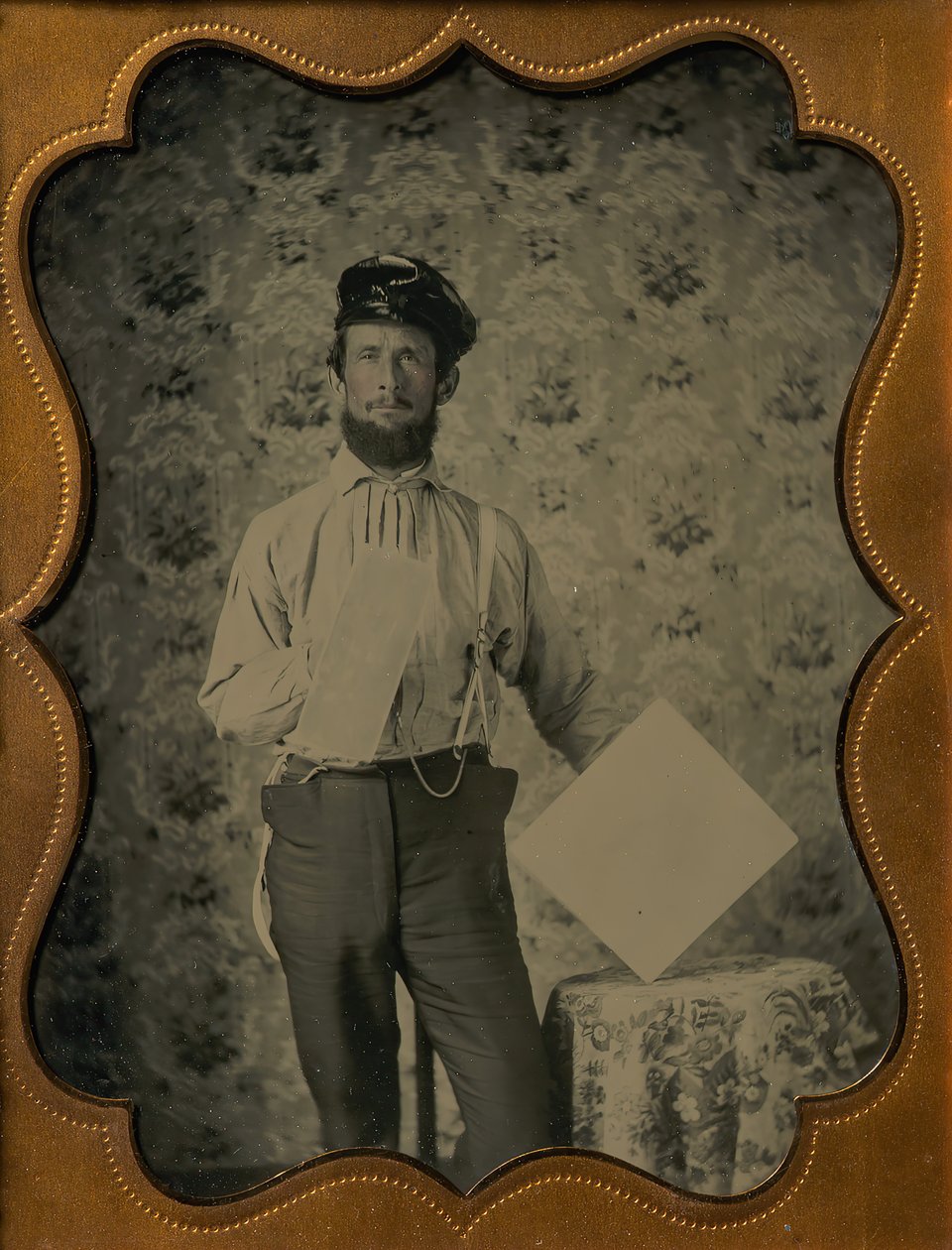 Gipser i oljeskinnshatt, 1850-60-tallet. av Unbekannt