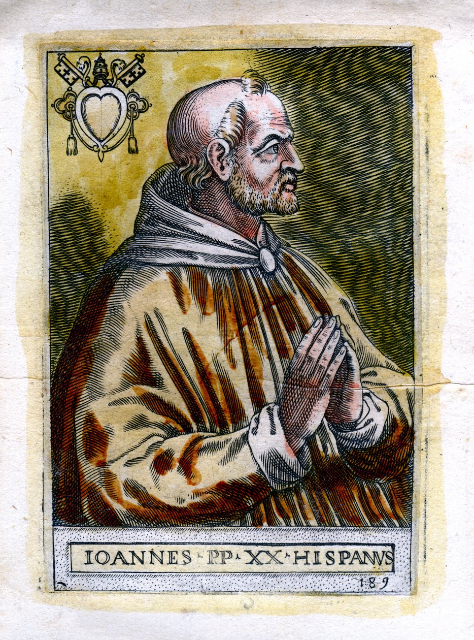Pave Johannes XXI 1215-1277, ca. 1800-tallet av Unbekannt