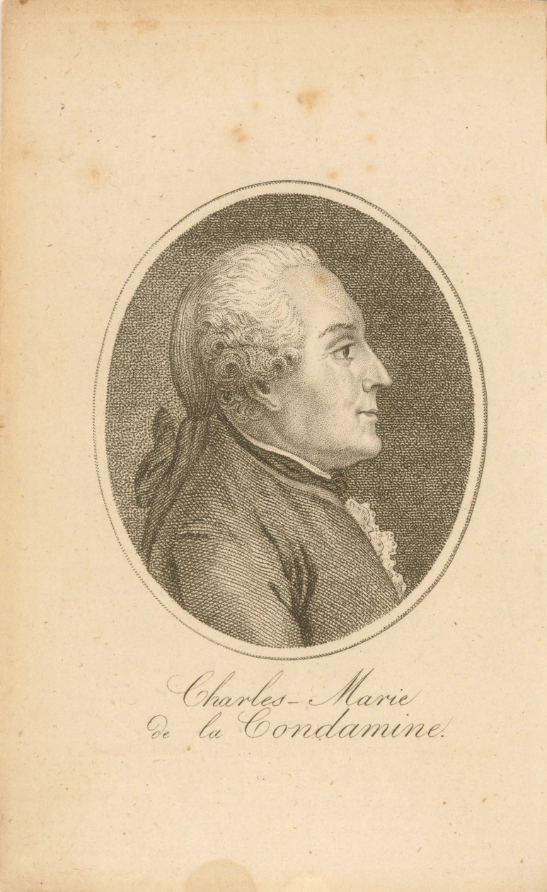Portrett av Charles-Marie de La Condamine 1701-1774. av Unbekannt