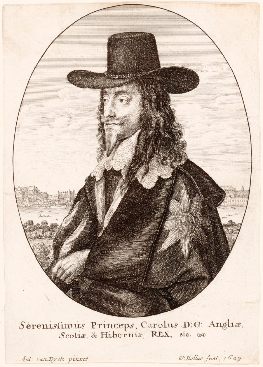 Portrett av Charles I, pub. 1649. av Unbekannt