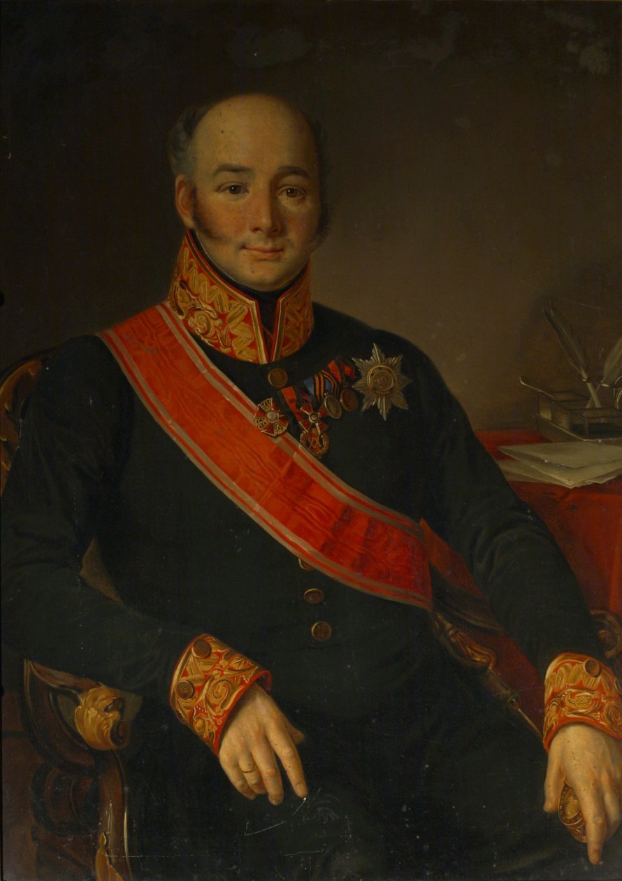 Portrett av grev Vasily Olsufyev 1796-1858, 1830-1840-årene av Unbekannt