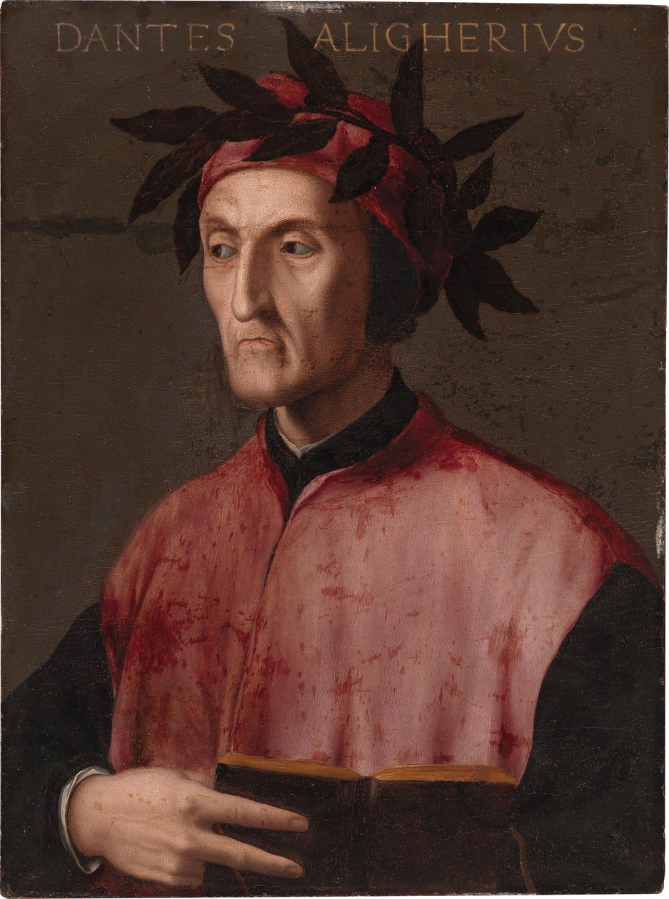 Portrett av Dante Alighieri, ca. 1540. av Unbekannt